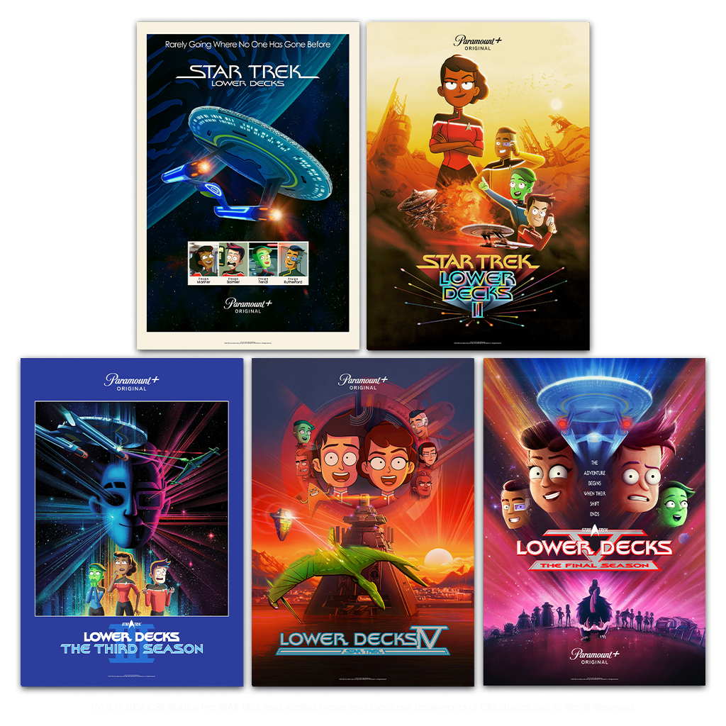 Star Trek Lower Decks Key Art Parody Poster Set 