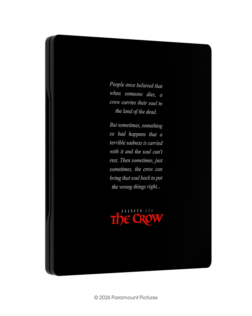 The Crow Steelbook Matt Ferguson Vice press Home Video back