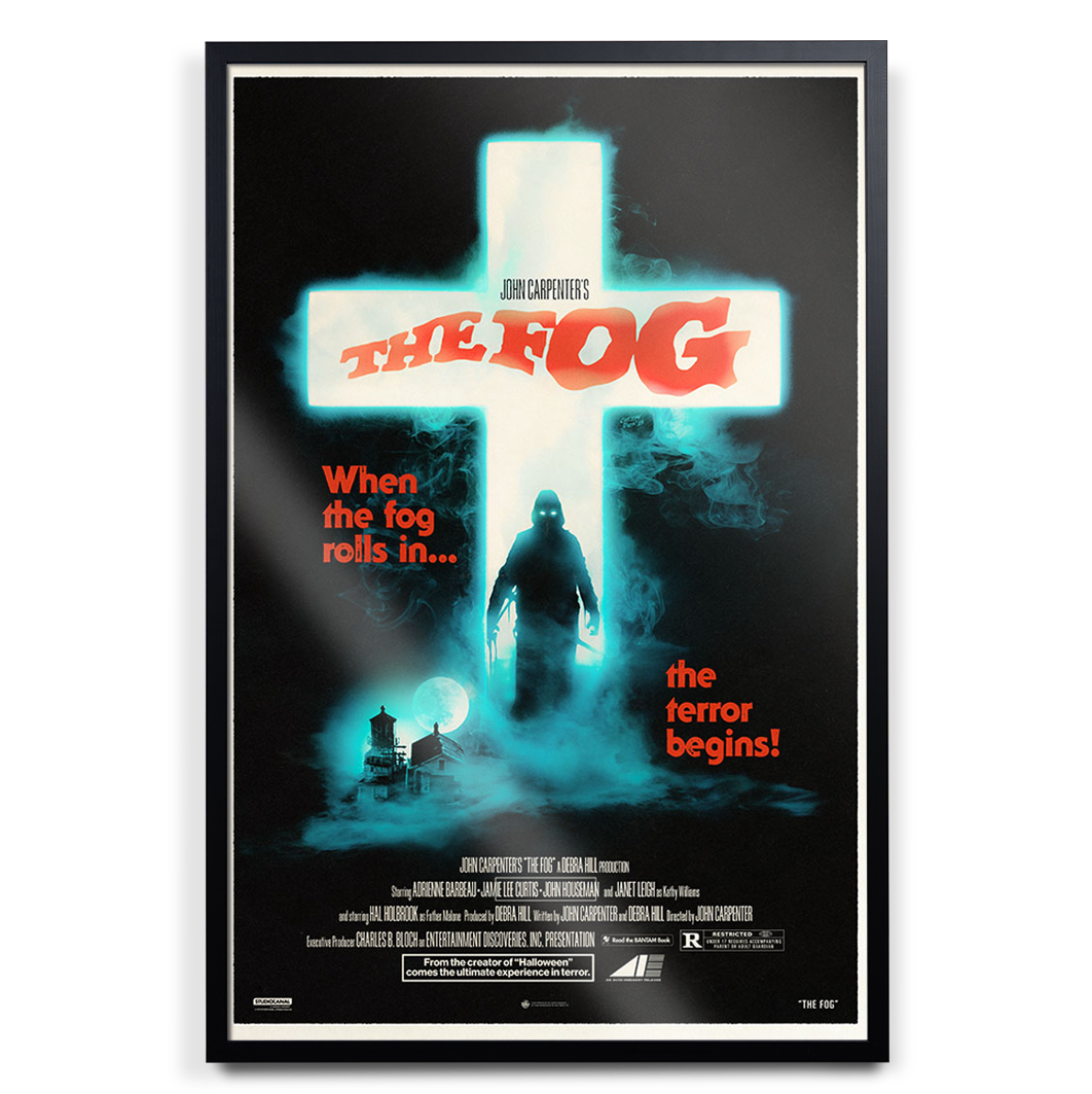 John carpenter's the fog poster by Creepy Duck in black frame