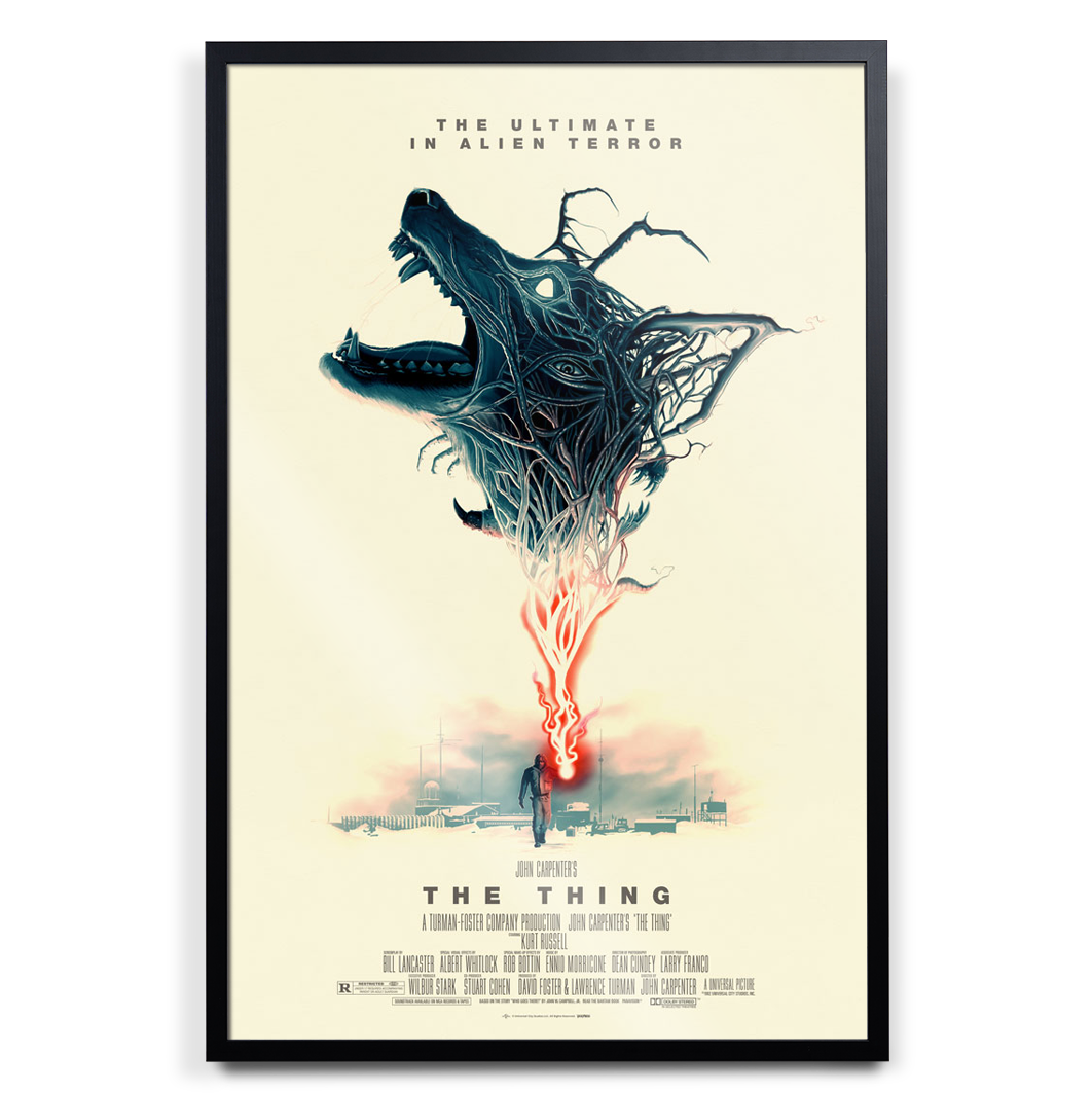 The Thing Variant Poster by Mark Levy in black frame