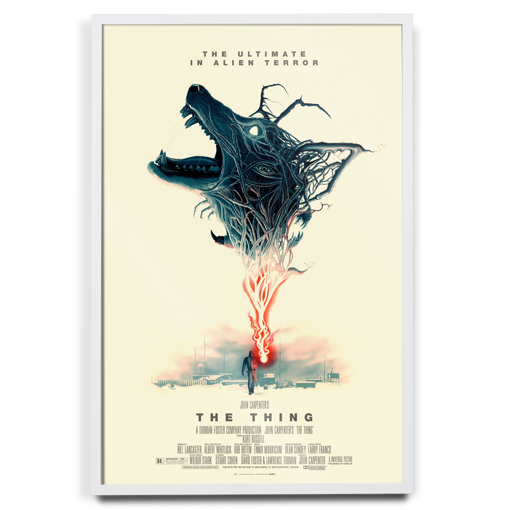 The Thing Variant Poster by Mark Levy in white frame