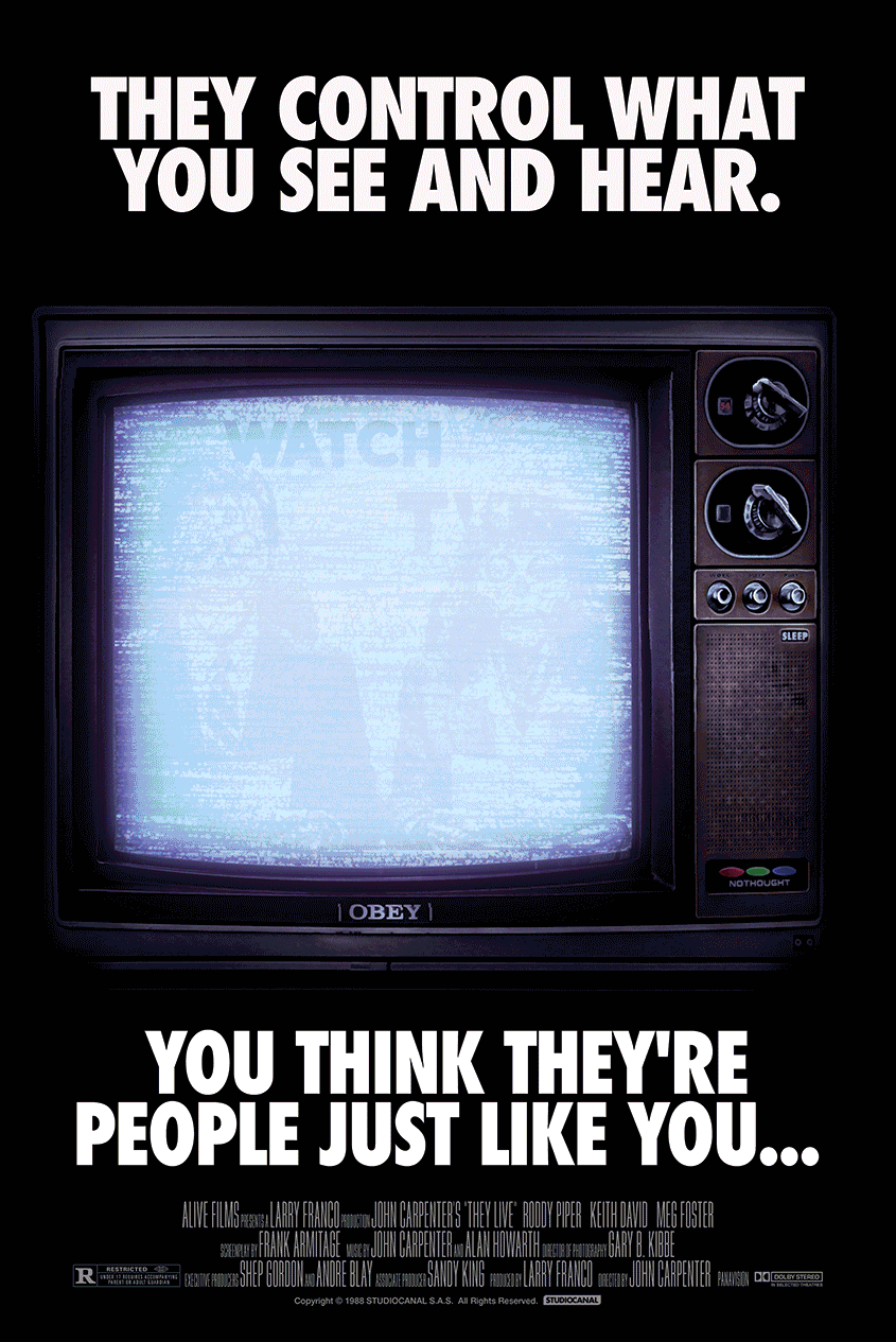 They Live 3mm lenticular movie poster by Marc Schoenbach