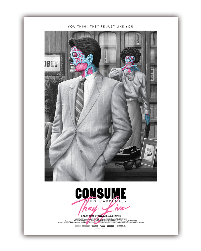 John Carpenter's They Live Editions Movie Poster By Florey