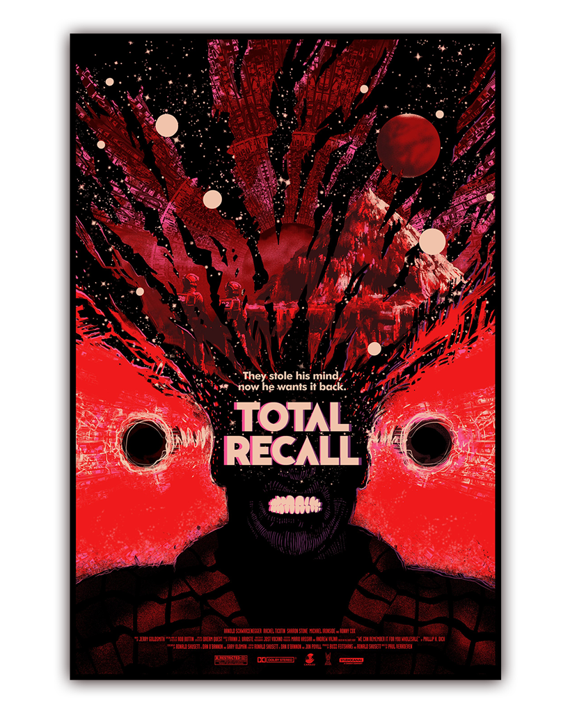 Total Recall Screen Print Movie Poster by Raid71
