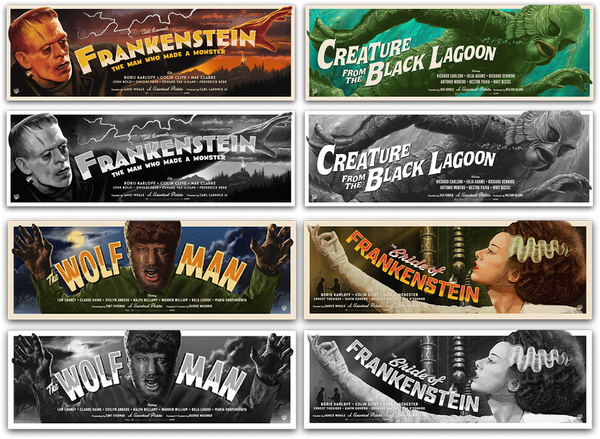 universal monsters movie posters Universal Monsters Movie Poster Set By Andrew Swainson