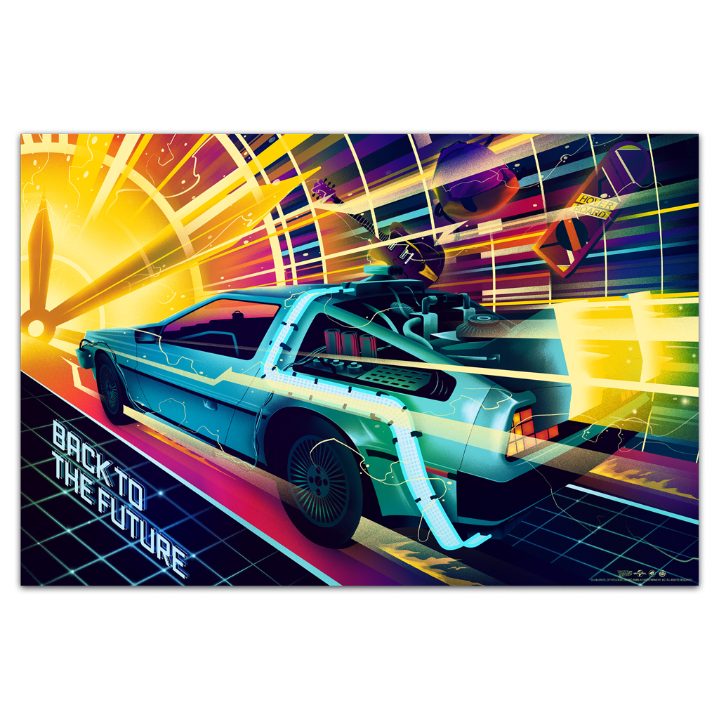 back to the future foil movie poster by Arno kiss