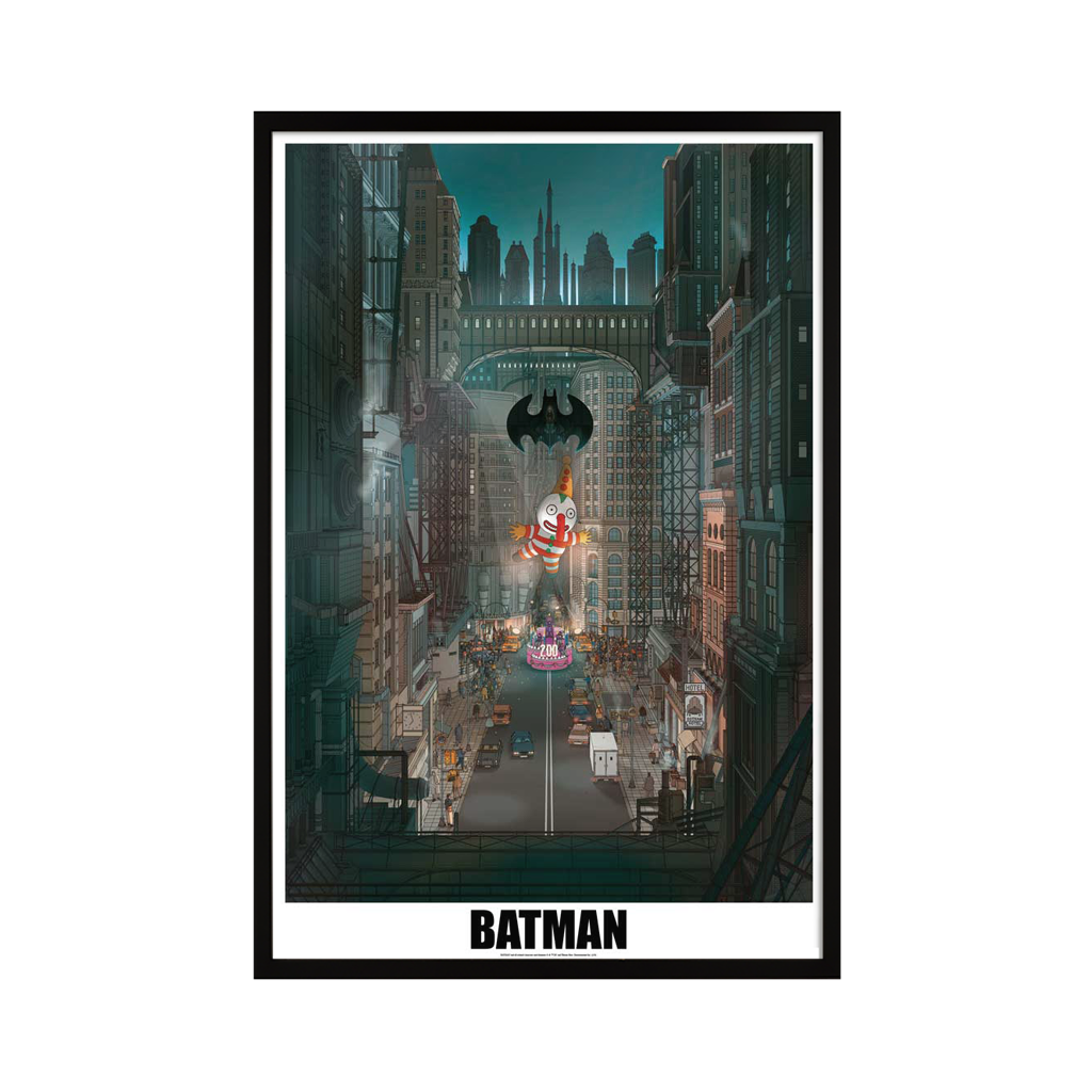 Batman 1989 movie poster by Doug John Miller in black frame