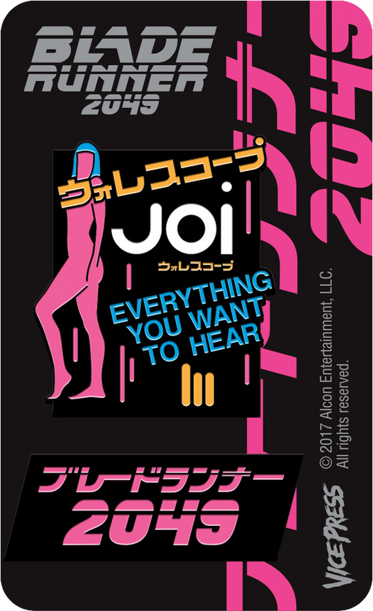 Blade Runner 2049 Pin Badges - Joi & Japanese Logo