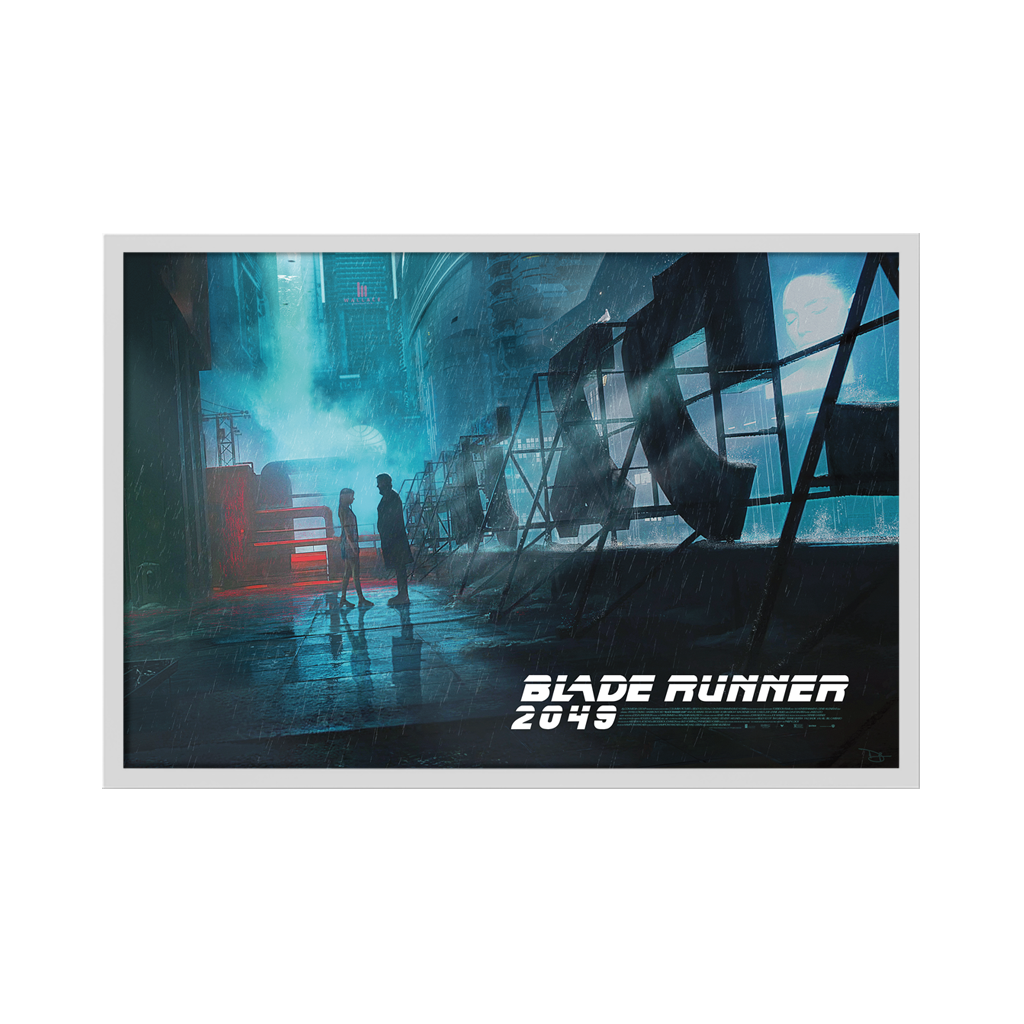 Blade Runner 2049 movie poster by Dave O'flanagan in white frame