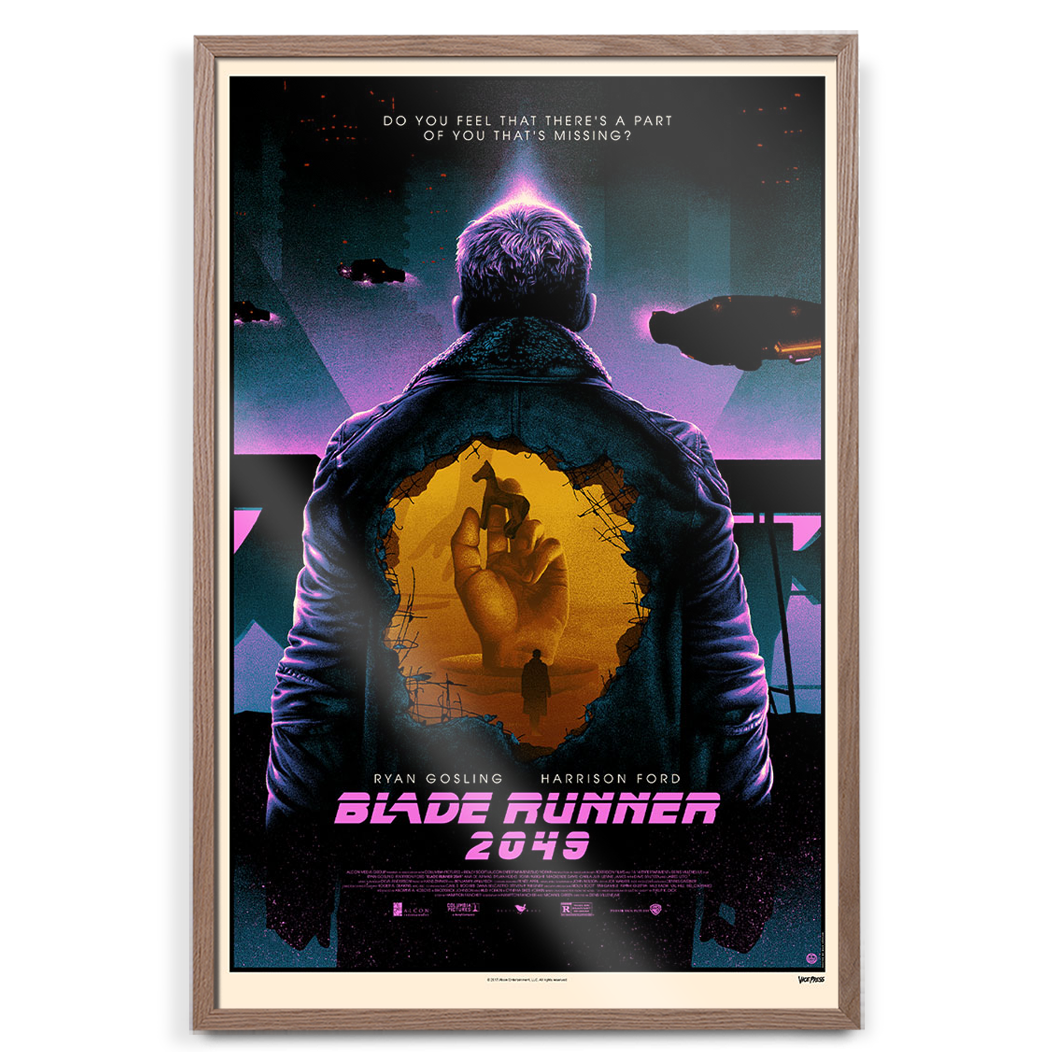 Blade Runner 2049 poster by Max Loeffler in natural frame