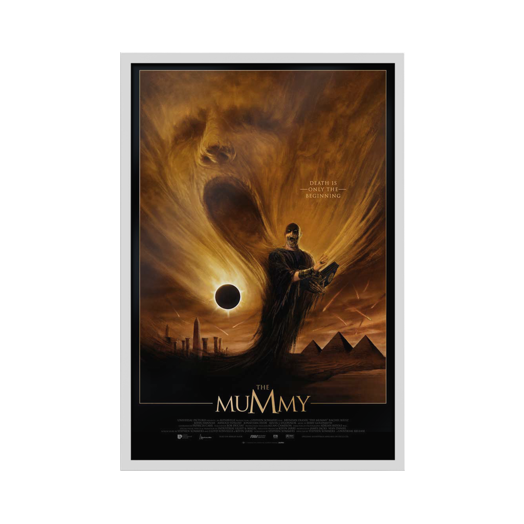 The mummy foil variant by James Bousema in white frame