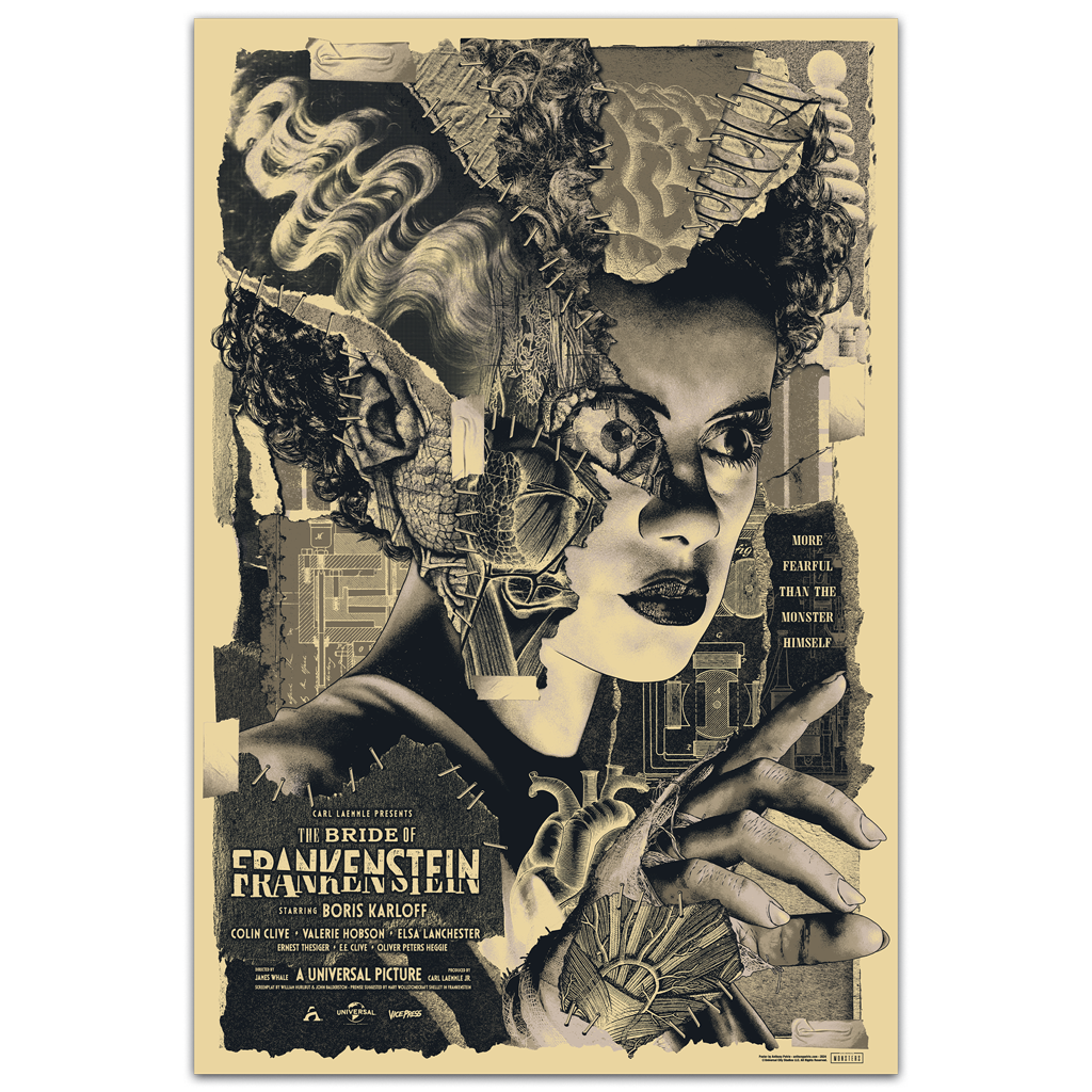 Bride Of Frankenstein variant movie poster by Anthony Petrie