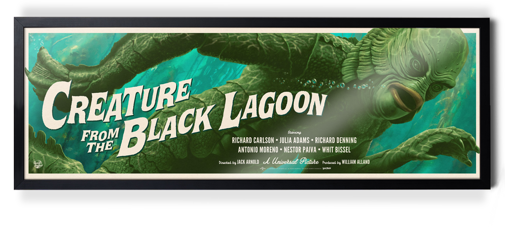 Universal Monsters Creature From The Black Lagoon Framed Poster by Andrew Swainson