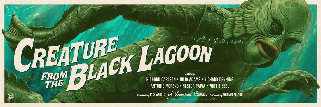 Universal Monsters Creature From The Black Lagoon movie Poster by Andrew Swainson