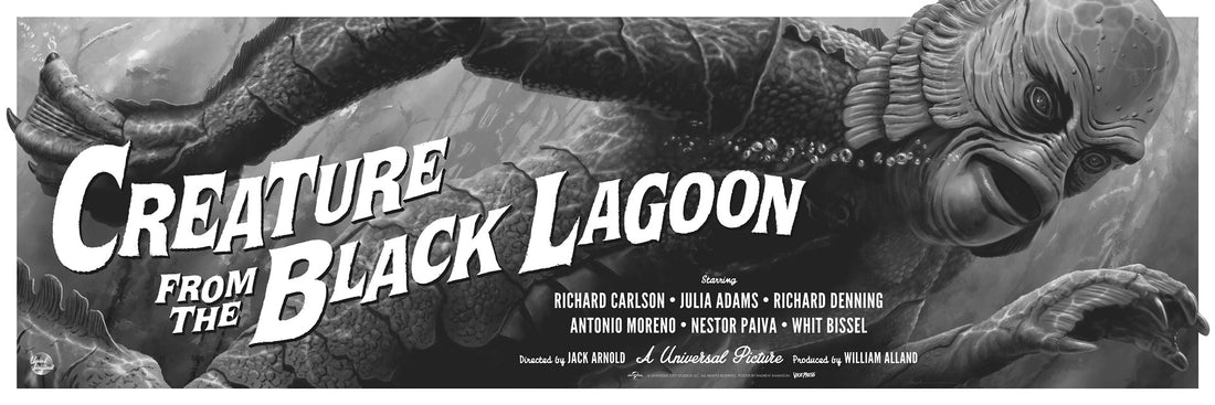 Universal Monsters Creature From The Black Lagoon variant movie Poster by Andrew Swainson