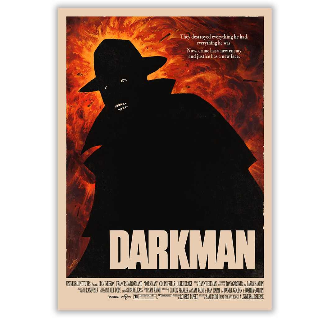 darkman editions movie poster by James bousema