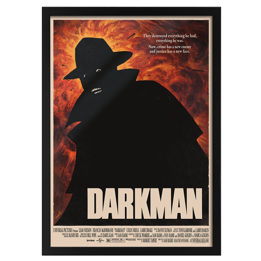 darkman editions framed movie poster by James bousema