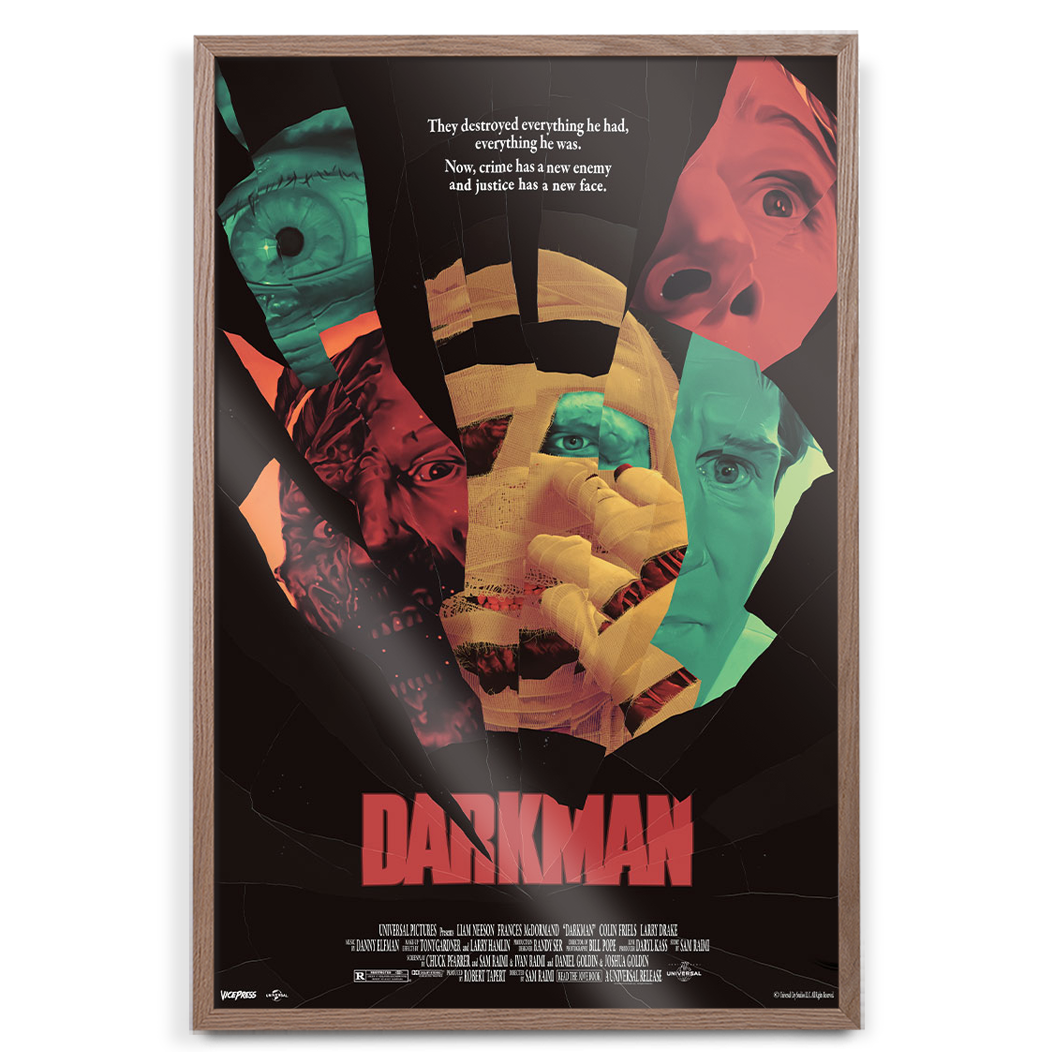 Darkman movie poster by Ben Turner in natural frame