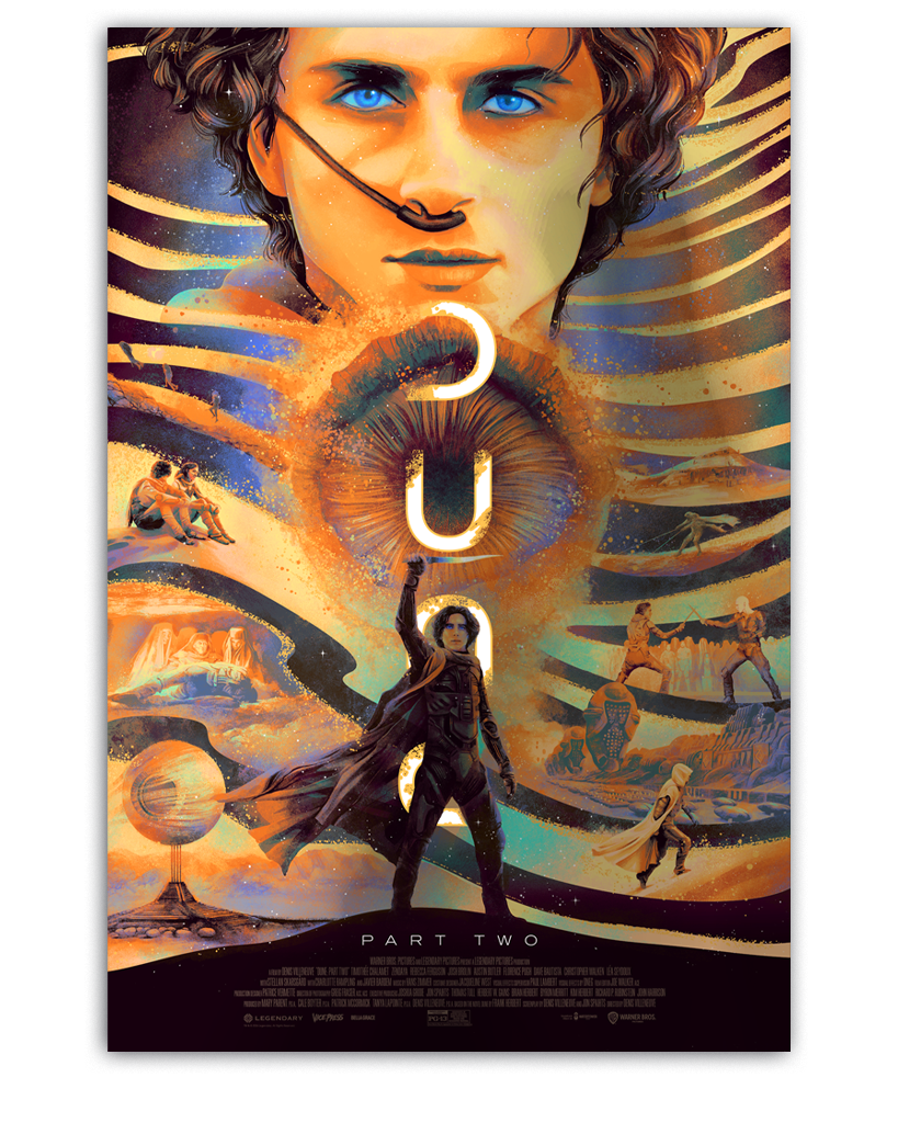 Dune Part 2 foil movie poster by Bella Grace