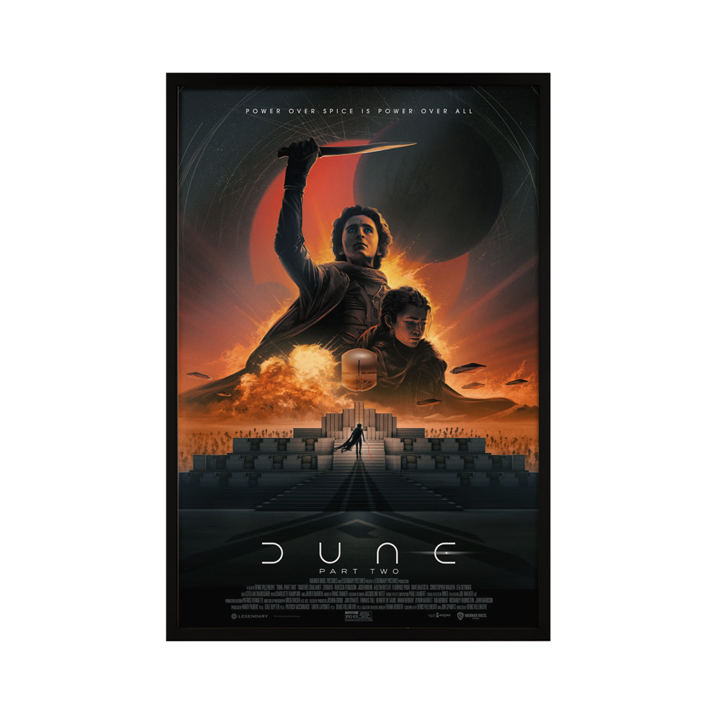 dune part two movie poster by Matt Ferguson in black frame