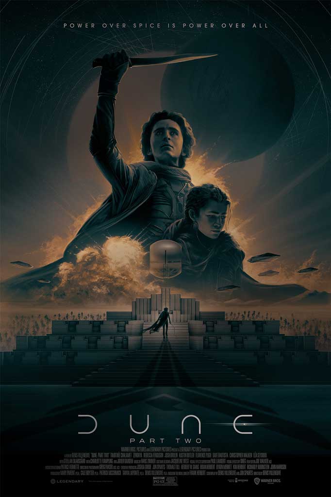 dune part two foil variant movie poster by Matt Ferguson