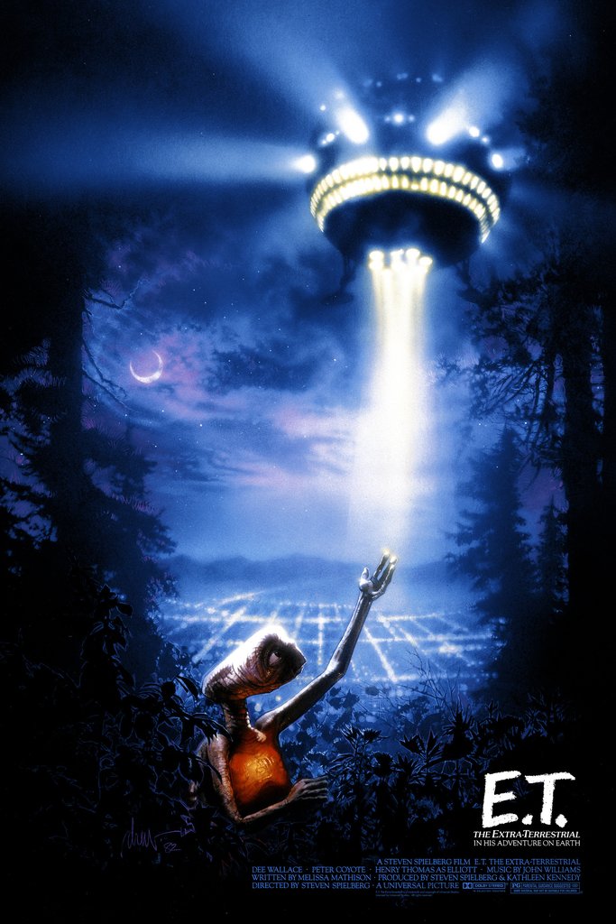 E.T. The Extra Terrestrial Movie Poster By Drew Struzan