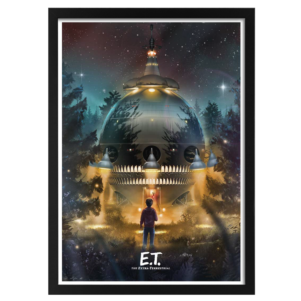 E.T. The Extra-Terrestrial Poster By Andy Fairhurst In Black Frame