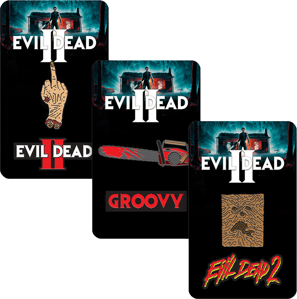 Evil Dead 2 enamel Pin Badge Set by Florey