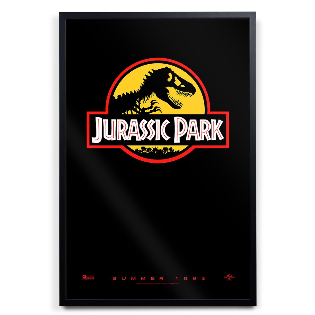 Jurassic Park Original Teaser poster in black frame