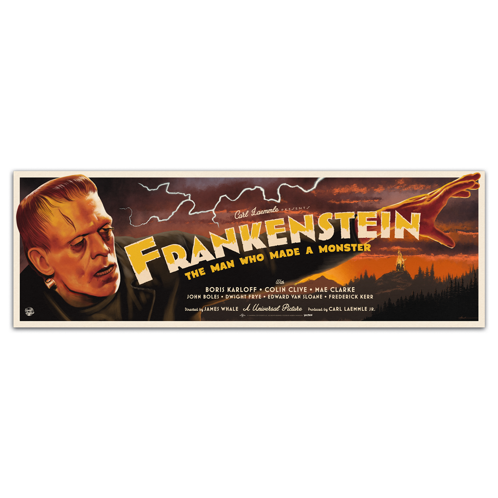 Universal Monsters Frankenstein Poster by Andrew Swainson