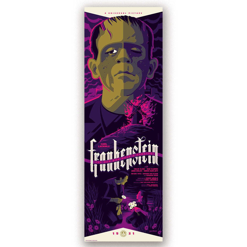 Frankenstein movie poster by Tom Whalen