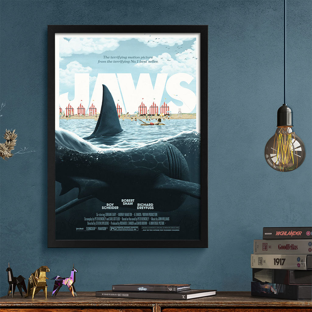 Jaws Art Print Movie Poster By Florey Vice Press Jaws Art Print Movie Poster By Florey Vice Press