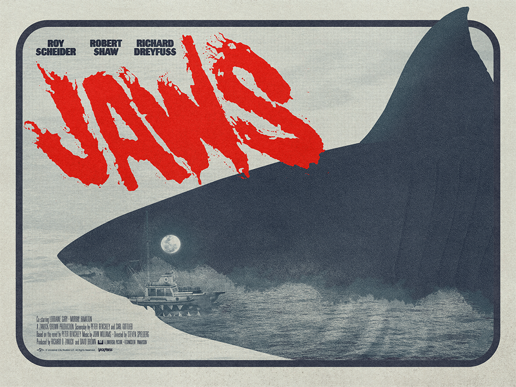 Jaws movie poster by Matt needle