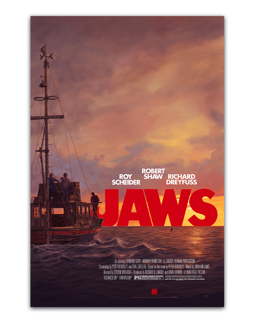 Jaws movie poster by Sam Gilbey