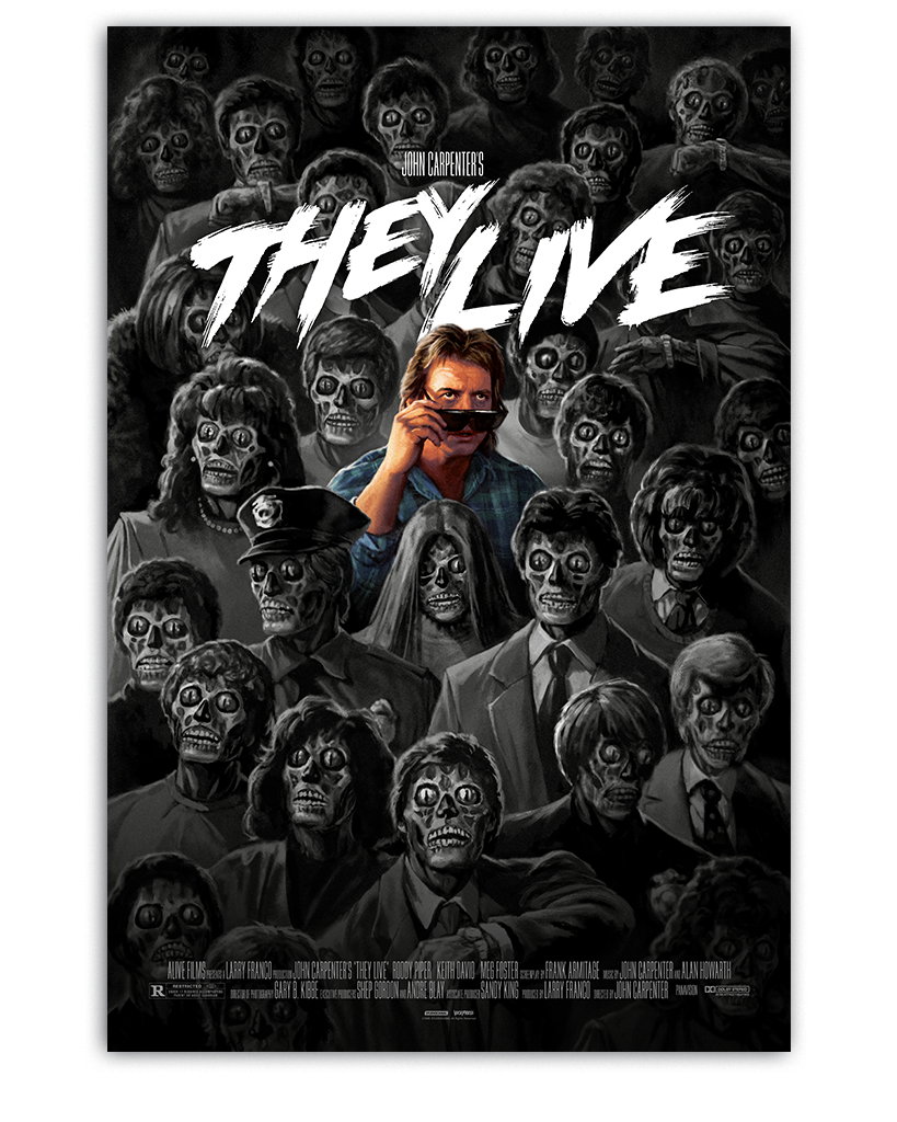 John carpenter's They Live Movie Poster by James Bousema