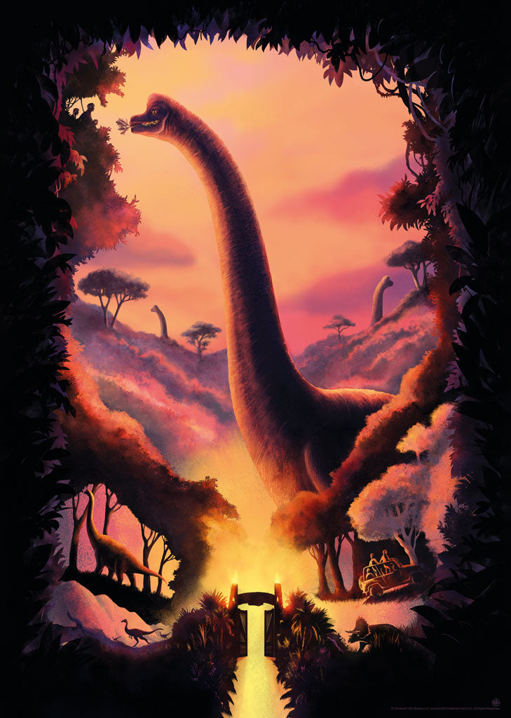 Jurassic Park Brachiosauris art print by Carly AF