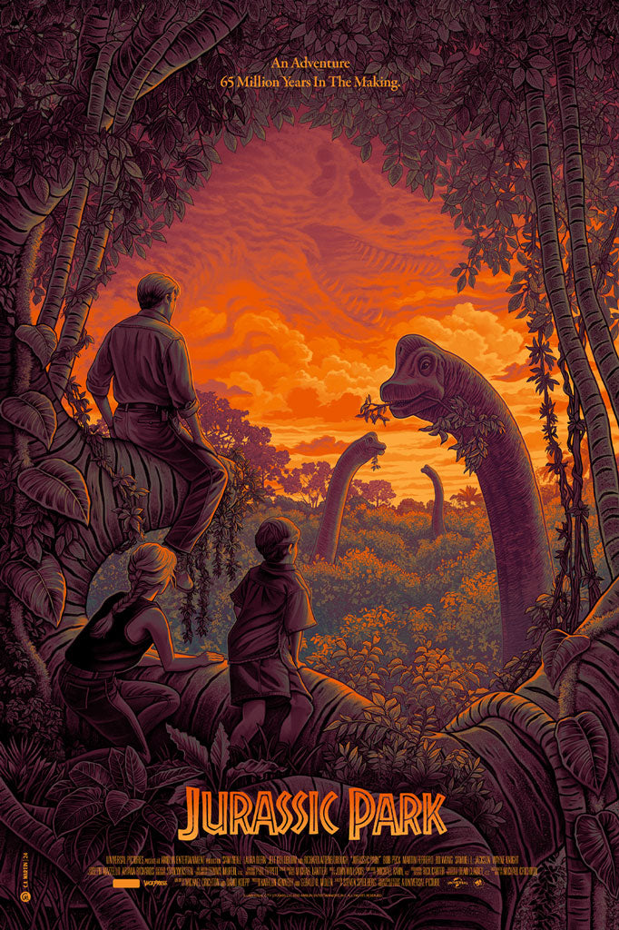 Jurassic Park officially licensed movie poster by CA Martin