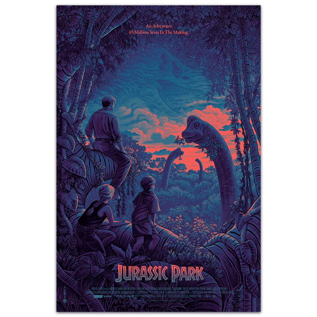 Jurassic Park official licensed variant movie poster by CA Martin