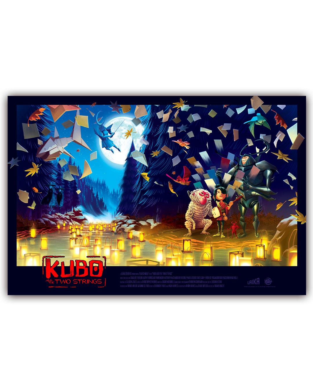 Laika Kubo and the two Strings 24x36 inch movie poster by Kevin Tong