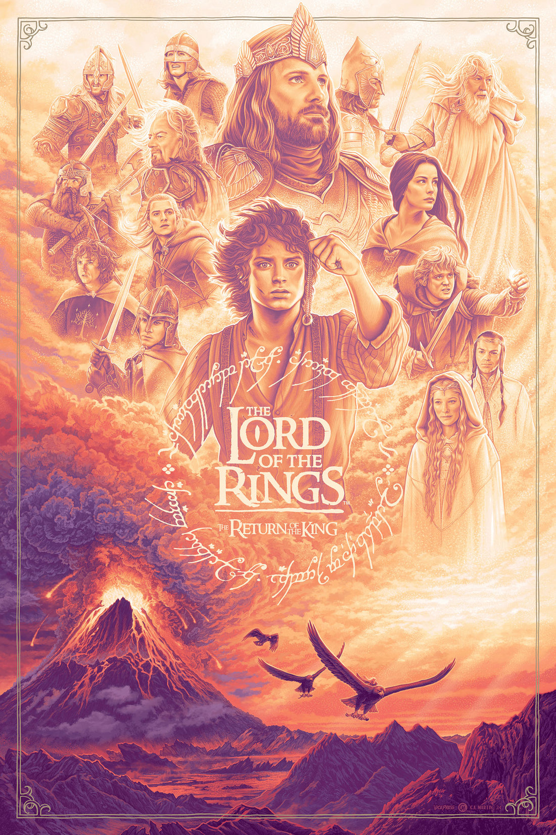 the lord of the rings the return of the king poster by c.a. Martin