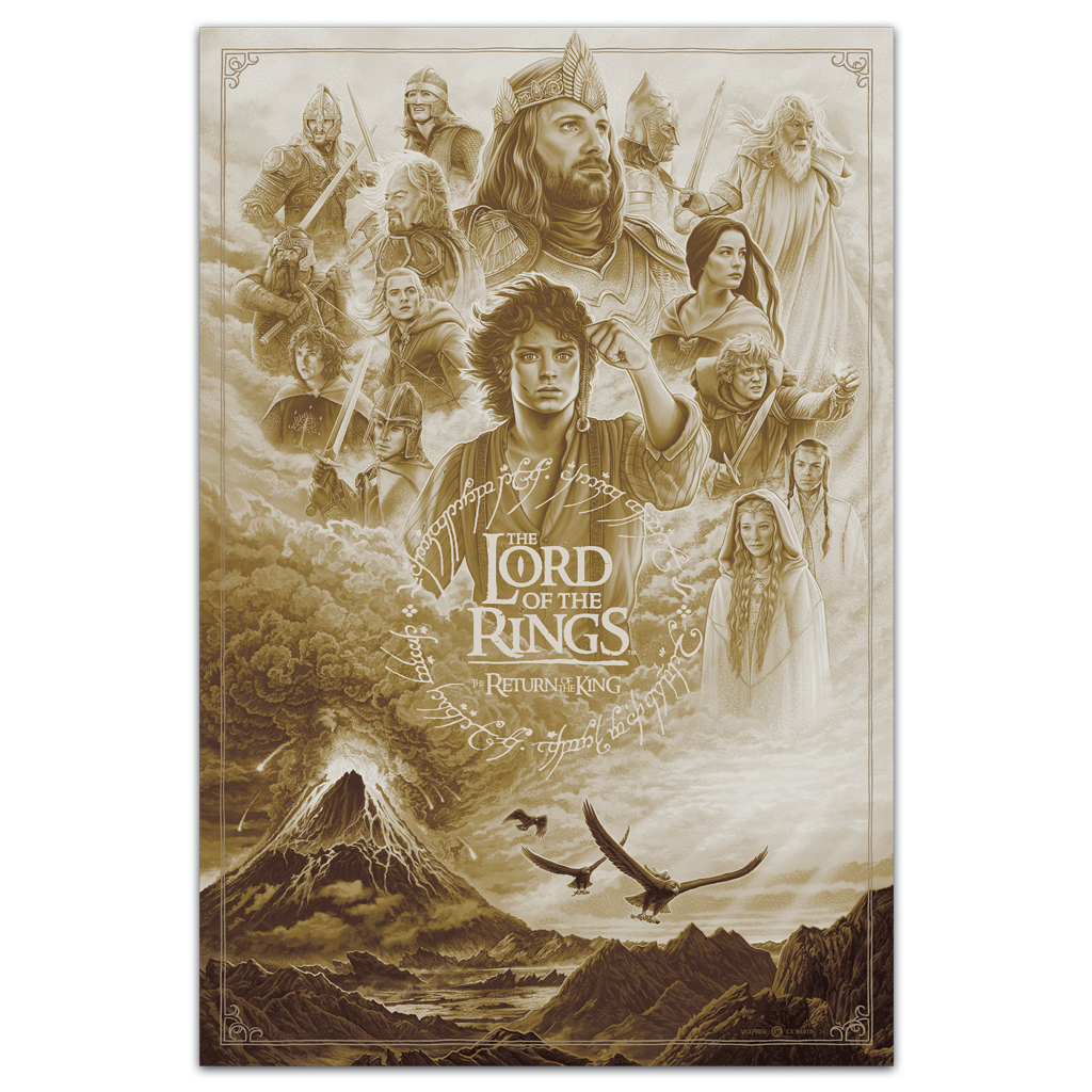 the lord of the rings the return of the king foil variant poster by Courtney Martin