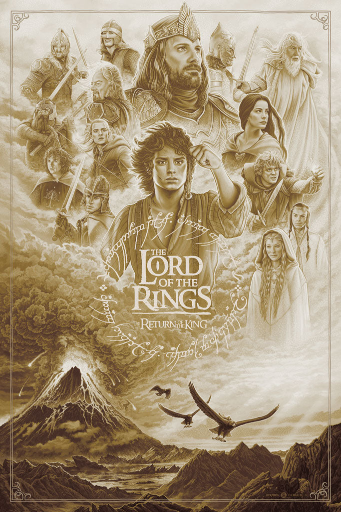 the lord of the rings the return of the king foil variant poster by c.a. Martin