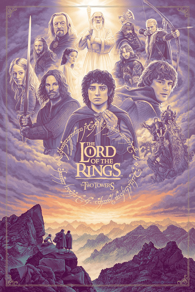 The Lord of the rings the two towers movie poster by C.A Martin