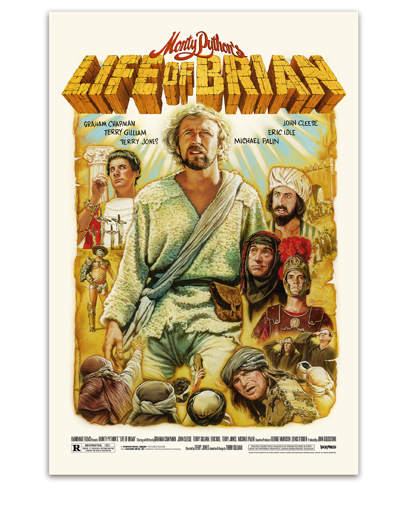 Monty Python's Life Of Brian Movie Poster By Roger Motzkus