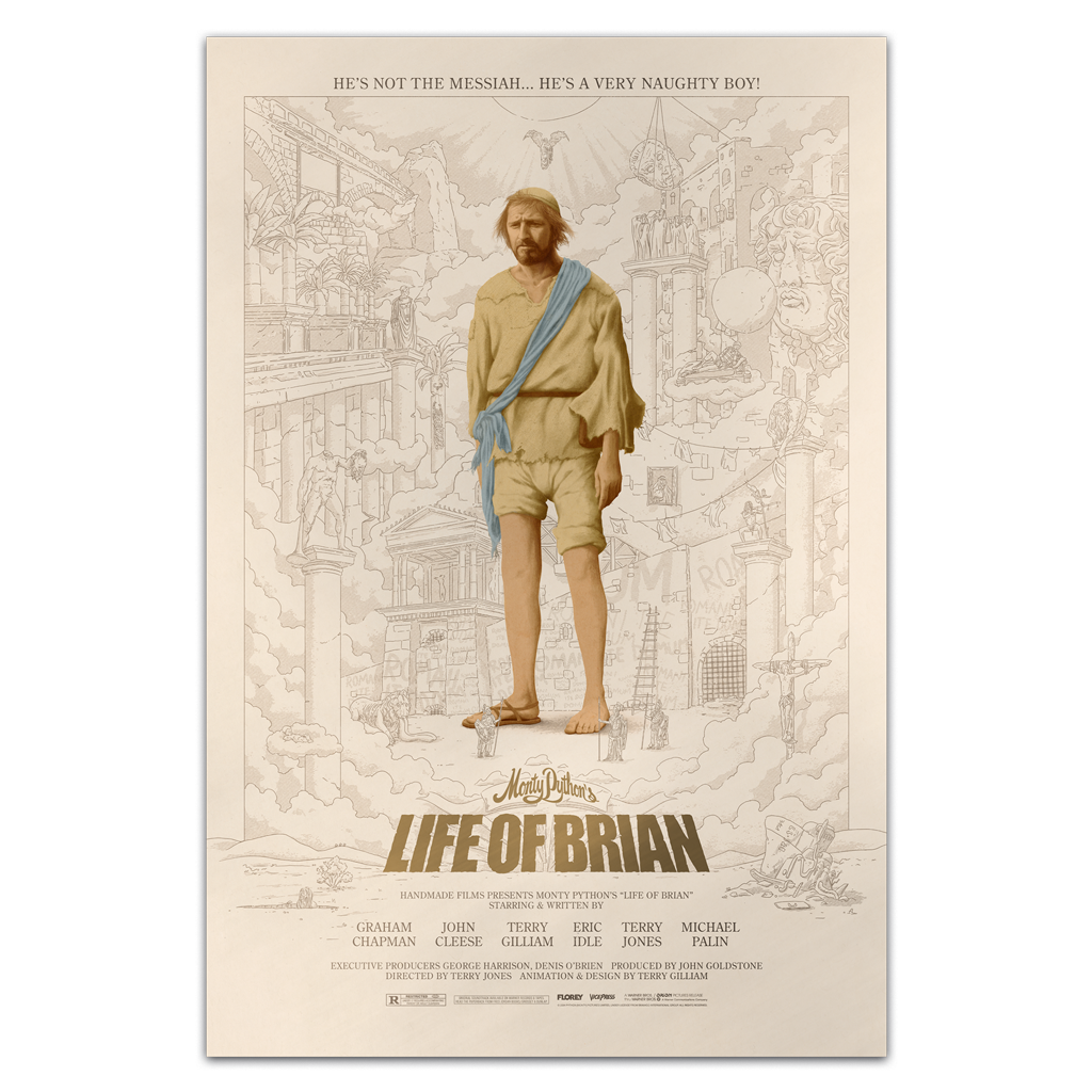 Monty Python's The Life of Brian movie poster by Florey