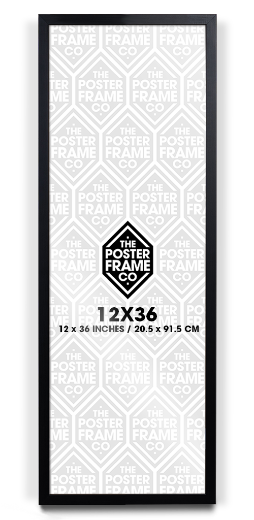 12x36 Inch Premium Poster Frame - Black