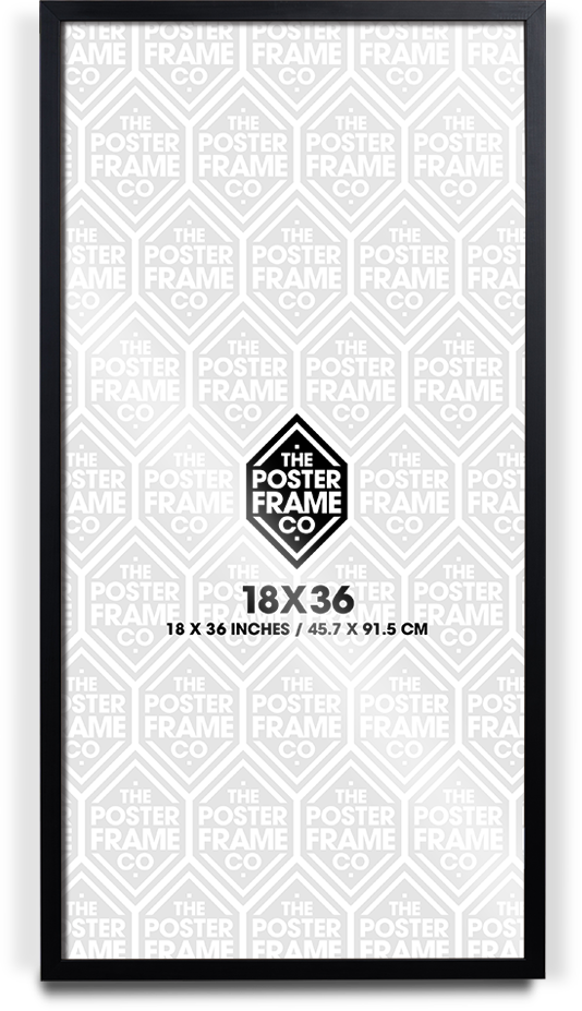 18x36 Inch Premium Poster Frame - Black