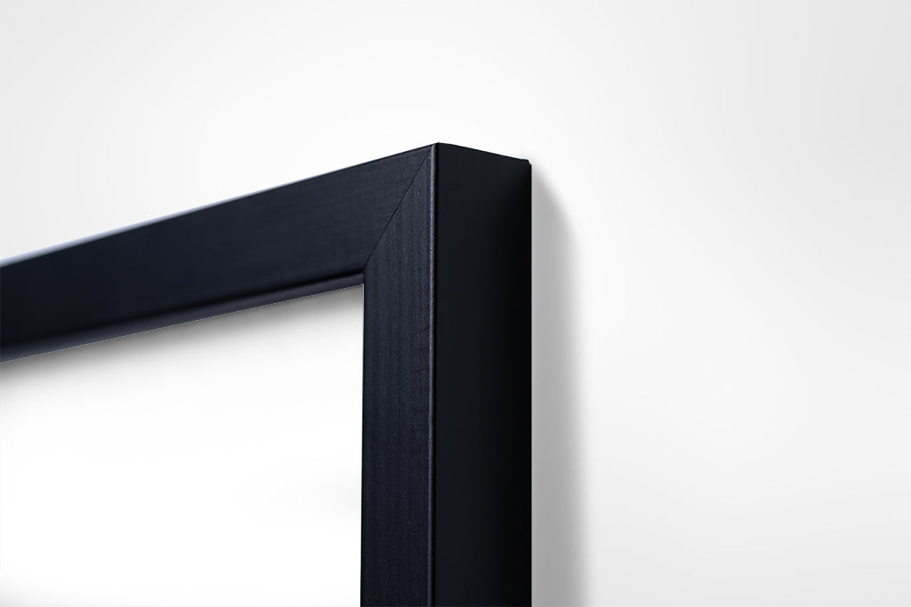 black premium poster frame corner detail