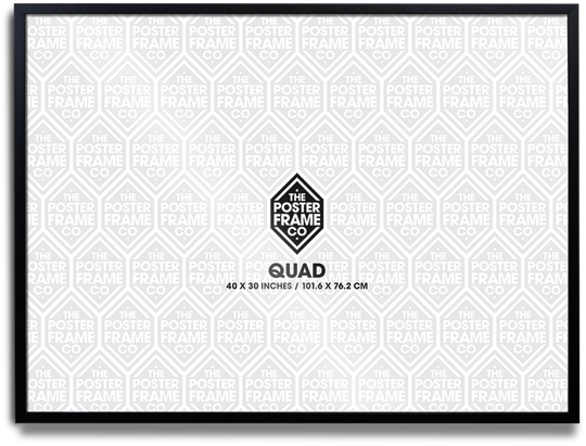 Quad (30x40 Inch) Premium Poster Frame - Black