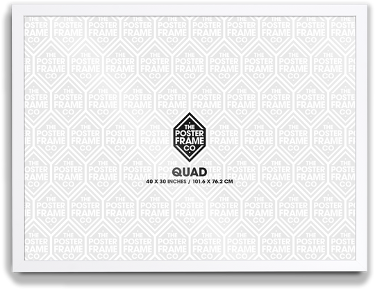 Quad (30x40 Inch) Premium Poster Frame - White
